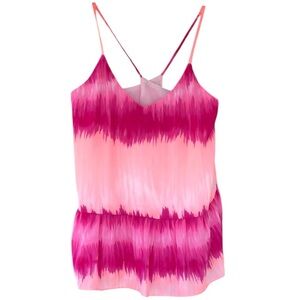 Buddy Love Hot Pink Tie Dye Print Sleeveless Top, Sz Large
